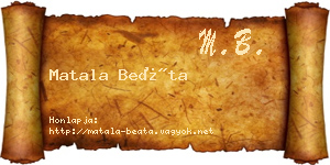 Matala Beáta névjegykártya